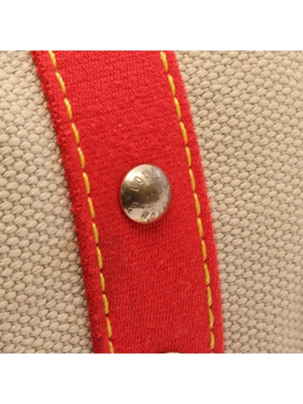 Louis Vuitton Shoulder Bag Besace PM Beige Red Canvas